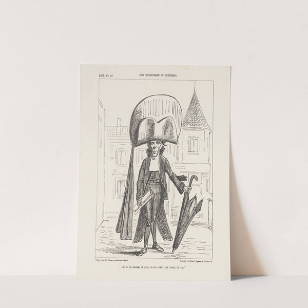 Hein Kemper begeleid door politie op de Prinsengracht (1854) by Alexander Ver Huell