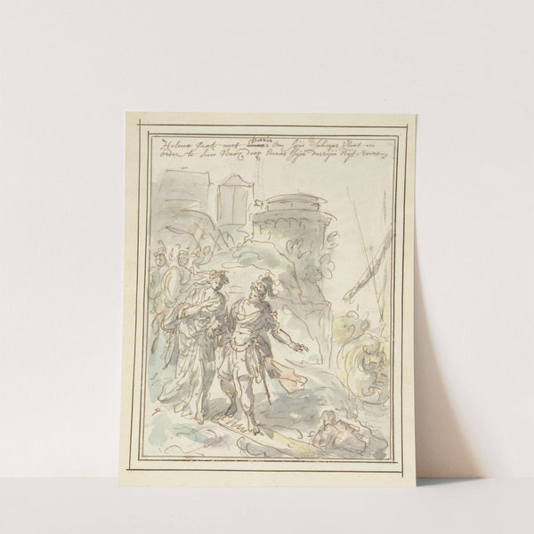 Helena met Paris onderweg naar de vloot (1677 - 1755) by Elias van Nijmegen