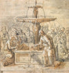 Helgener med krukker omkring fontæne (1500 – 1599)