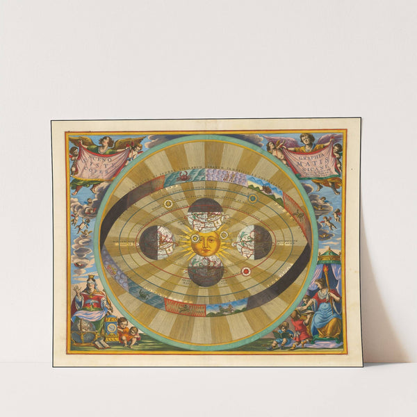 Heliocentric model of the universe, as proposed by Nicolaus Copernicus (1660) by Andreas Cellarius