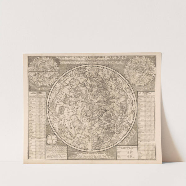 Hemelkaart met de noordelijke sterrenbeelden Planisphaerii coelestis hemisphaerium septentrionale (1660-1708) by Peter Schenk the Elder