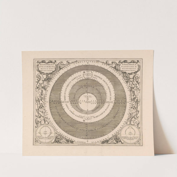 Hemelkaart van het stelsel van Ptolemaeus Hypothetis Ptolemaica (1660-1708) by Peter Schenk the Elder