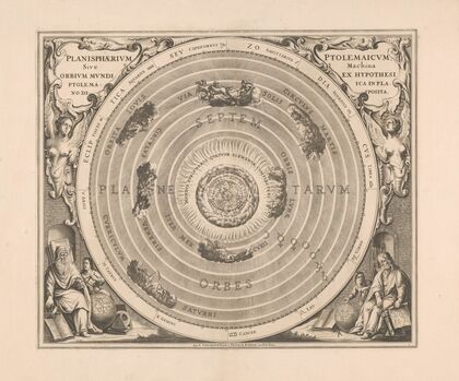 Hemelkaart van het stelsel van Ptolemaeus Planisphaerium Ptolemaicum (1660-1708) — size preview