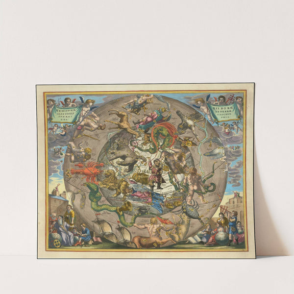 Hemisphaerii Borealis Coeli et Terrae Sphaerica Scenographia (1661) by Andreas Cellarius