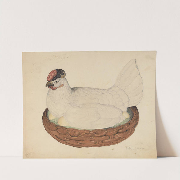 Hen on Nest by Robert Gilson