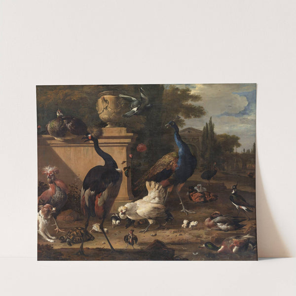 Hen Run at a Manor (1651 – 1695) by Melchior d'''Hondecoeter