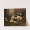 Hen with Chicken (1856) by Charles Verlat
