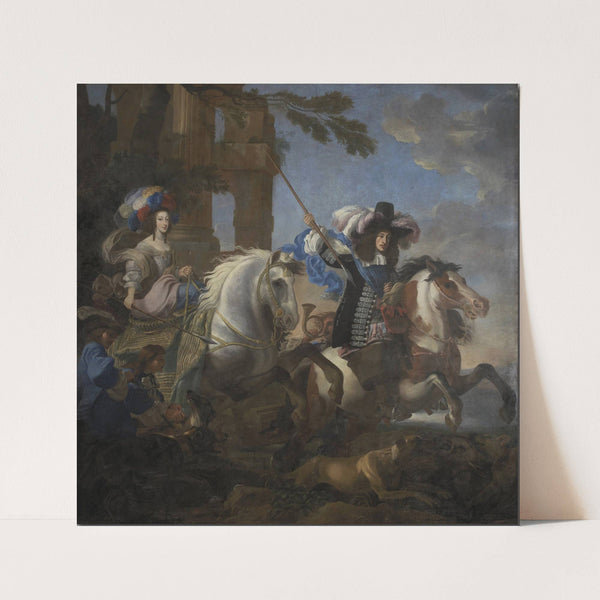 Henriette Adelaide of Savoy and Ferdinand of Bavaria on Horseback (1658-1663) by Jan Miel