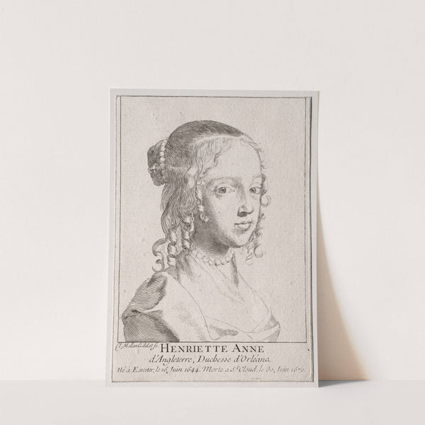 Henriette-Marie d’Angleterre, duchess d’Orleans (1655–61) by Claude Mellan