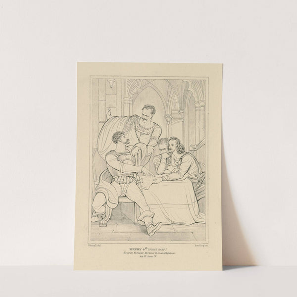 Henry 4th (first part), Hotspur, Worcester, Mortimer & Owen Glendower, act III, scene IV (19th century) by William Francis Starling