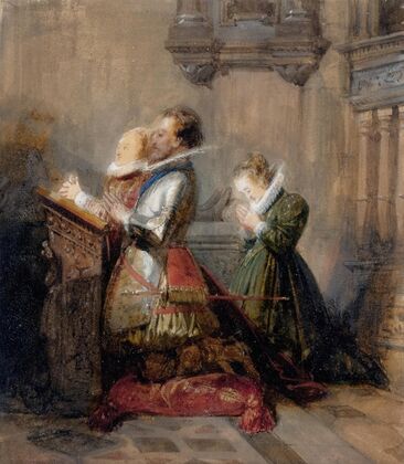 Henry IV praying, accompanied by two ladies (La Prière)