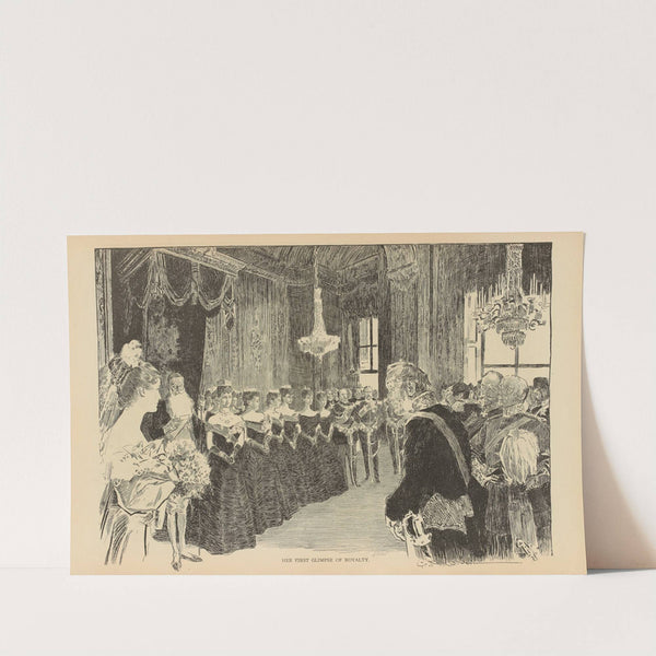 Her first glimpse of royalty (1893-1900) by Charles Dana Gibson