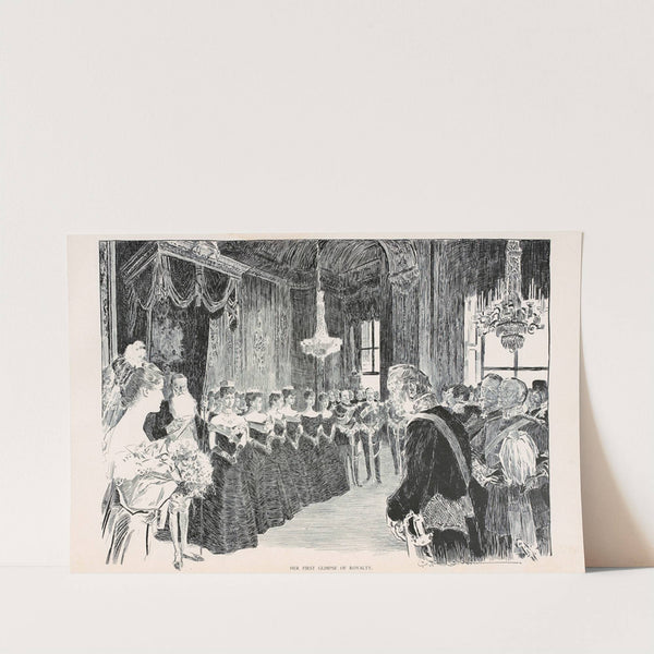 Her first glimpse of royalty (1896) by Charles Dana Gibson