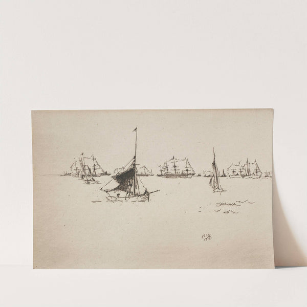 Her Majesty’s Fleet; Evening (1887) by James Abbott McNeill Whistler