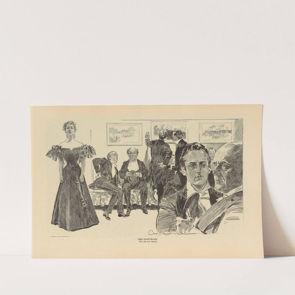 Her nightmare (1893-1900) by Charles Dana Gibson