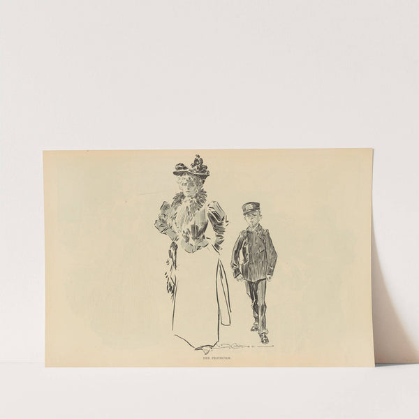 Her protector (1893-1900) by Charles Dana Gibson