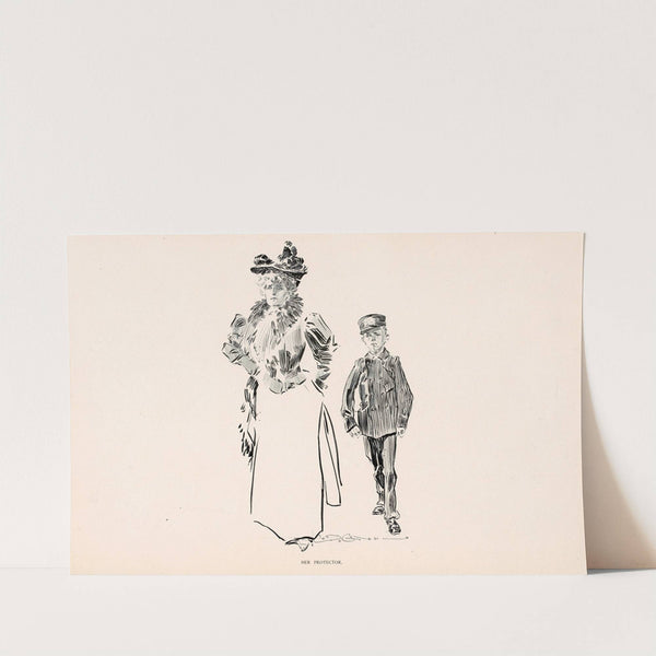 Her protector (1896) by Charles Dana Gibson