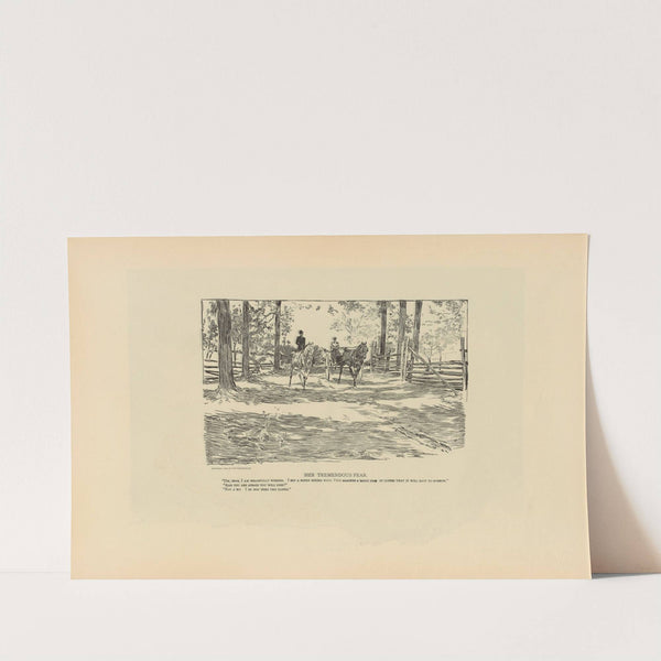 Her tremendous fear (1893-1900) by Charles Dana Gibson