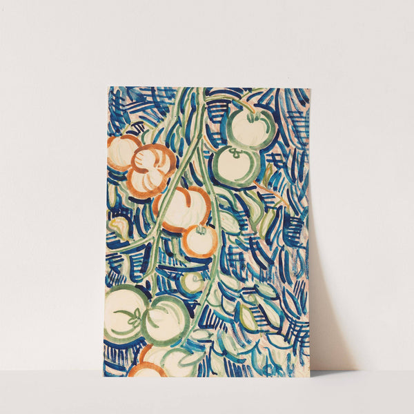 Herabhängender Zweig mit roten und grünen Tomaten (1906) by Christian Rohlfs