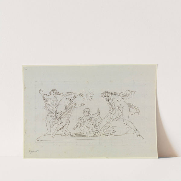 Herakles, als Kind die Schlangen würgend by Moritz von Schwind