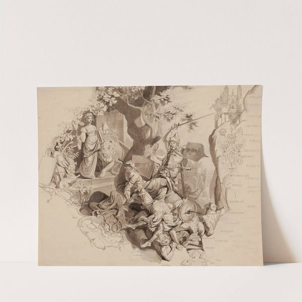 Heraldic Allegory or Study for Ludwig II Mausoleum by Ferdinand Fellner