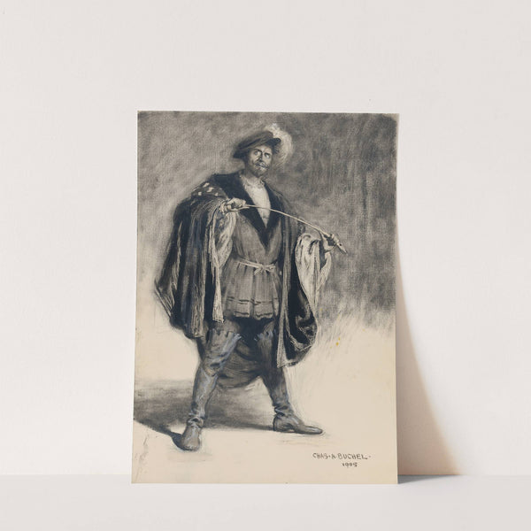 Herbert Beerbohm Tree as Benedick in Much ado about nothing, II, 3 (1905) by Charles A. Buchel