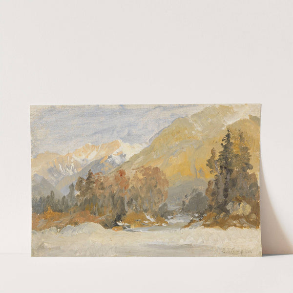 Herbstliche Voralpenlandschaft (Studie) (1890-1900) by Edward Theodore Compton