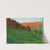 Herbstlicher Wald hinter grüner Wiese (1905-1910) by Otto Friedrich