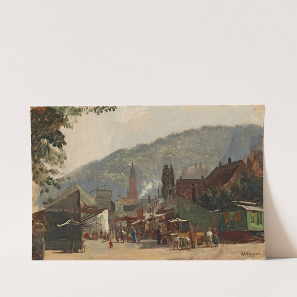 Herbstmesse auf dem Jubiläumsplatz in Heidelberg by Karl Weysser