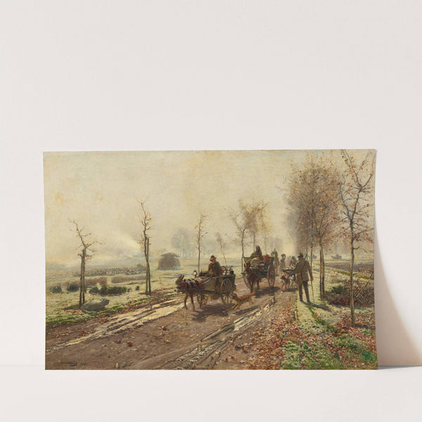 Herbstmorgen am Niederrhein by Hugo Mühlig