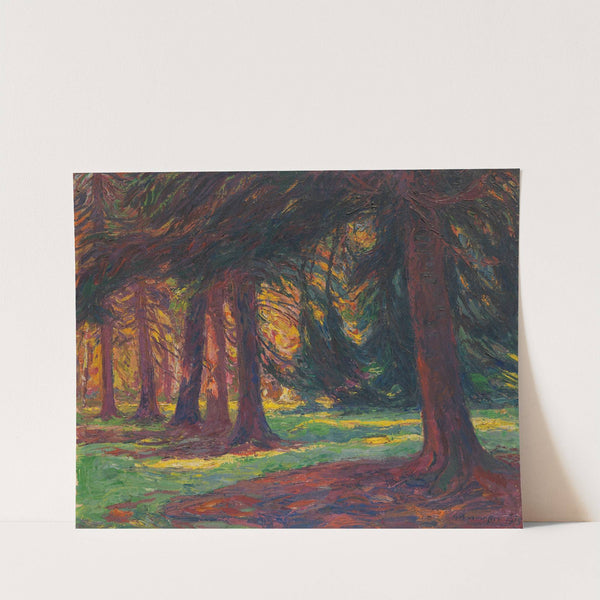 Herbstsonne im Walde (1915) by Georg Burmester