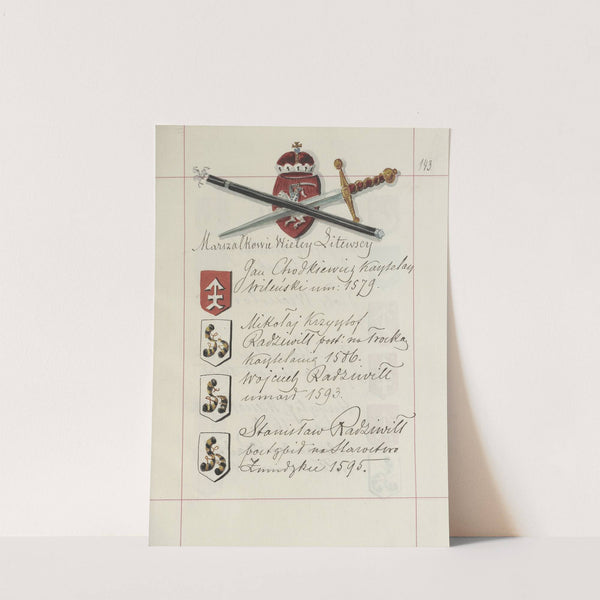 Herby Rzeczypospolitej Polskiej i W. X. Litewskiego. T. 1 Pl.222 (1875-1900) by Boleslaw Starzyński