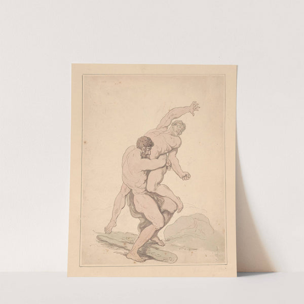 Hercules and Antaeus by Thomas Rowlandson