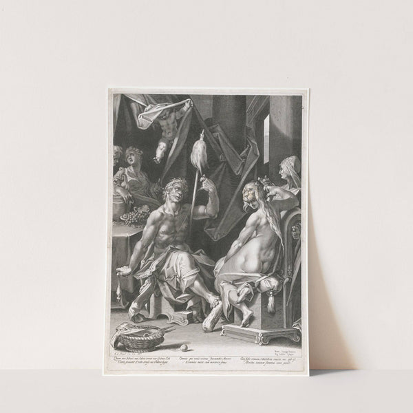 Hercules and Omphale by Aegidius Sadeler II