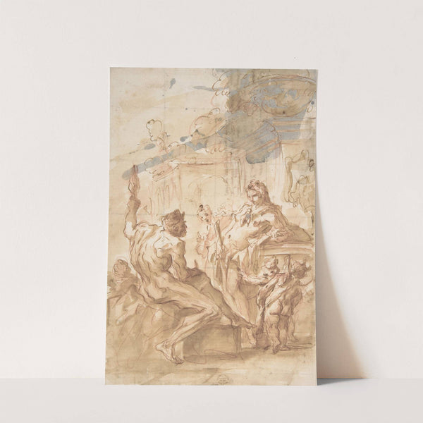 Hercules and Omphale (1689–1767) by Gaspare Diziani