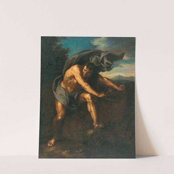 Hercules and the Nemean lion by Neapolitan School