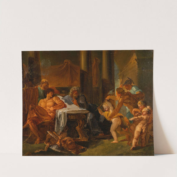 Hercules and Theseus in the Palace of King Pittheus by Louis Masreliez