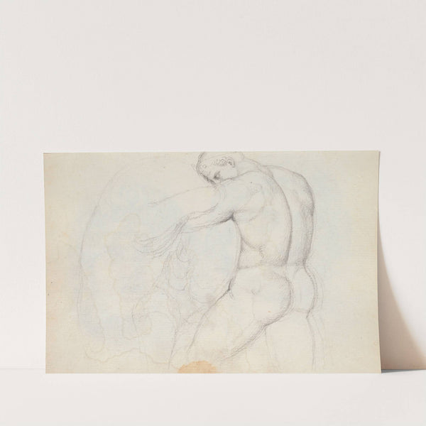 Hercules Fighting the Lion, Roman Sarcophagus Relief on Garden Façade, Villa Medici, Rome by John Flaxman