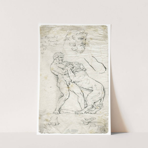 Hercules fighting the Néén lion by David Humbert de Superville