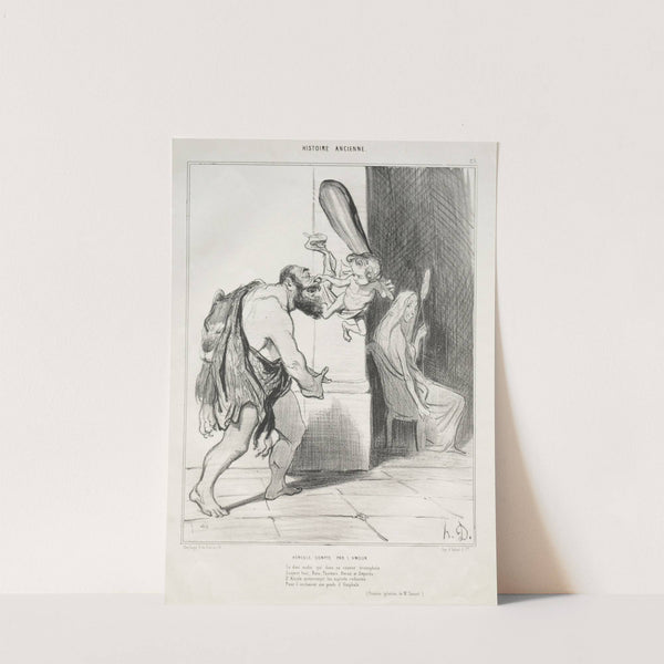 Hercules Tamed by Love (1842) by Honoré Daumier