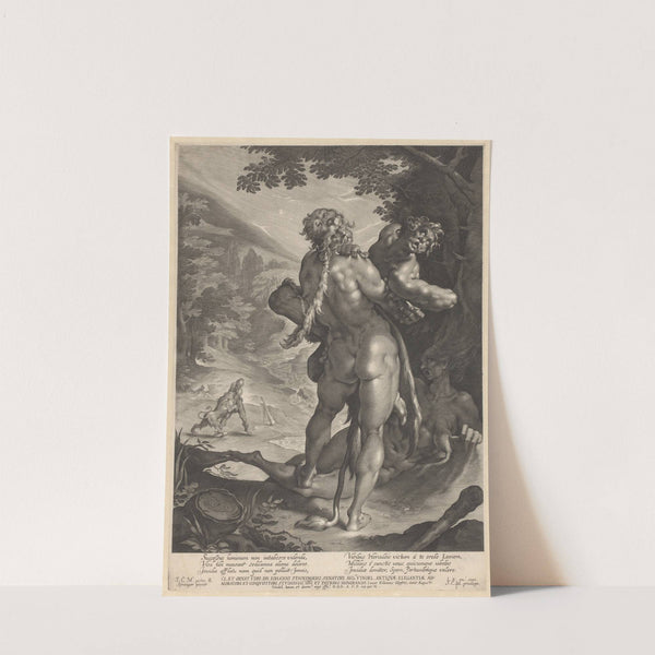Hercules wrestles with Antaeus (1610) by Lucas Kilian