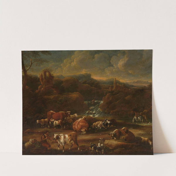 Herd in the mountains by Philipp Peter Roos