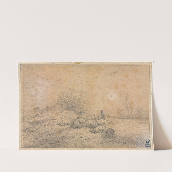 Herd of Pigs (c. 1845) by Charles Emile Jacque