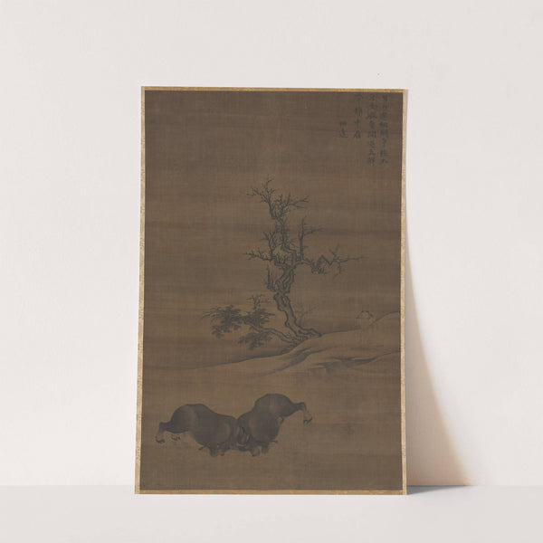 Herdboys and Buffalo in Landscape (1200s) by Guo Min