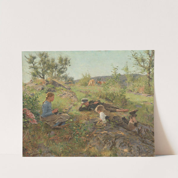 Herders at Tåtøy by Erik Werenskiold