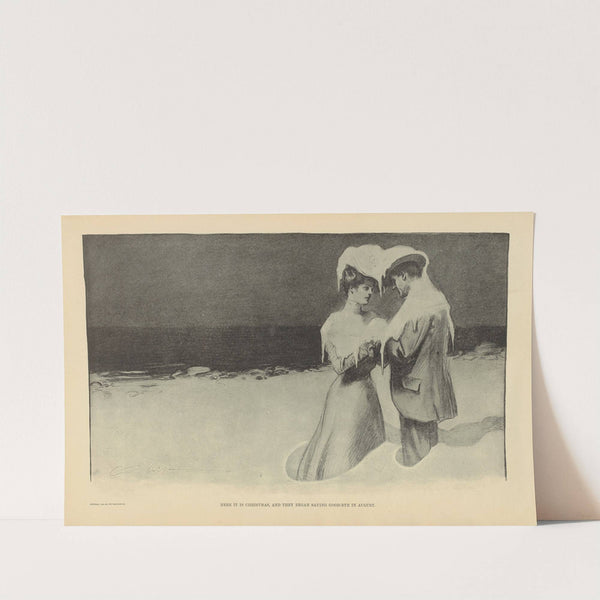 Here it is christmas, and they began saying good-bye in august (1900-1905) by Charles Dana Gibson