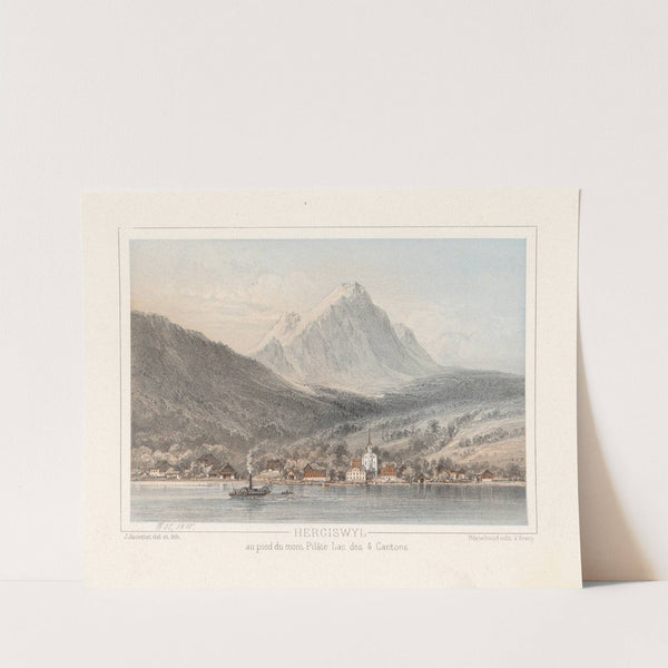 Hergiswyl au pied du mont Pilâte. Lac des 4 Cantons by Jean Jacottet