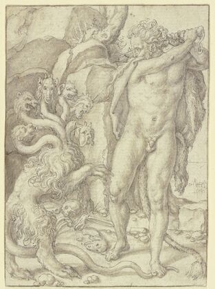 Herkules tötet die Lernäische Hydra