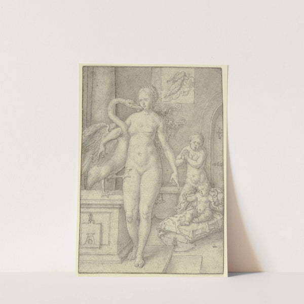 Herkules tötet die Schlangen; Leda mit dem Schwan by Heinrich Aldegrever