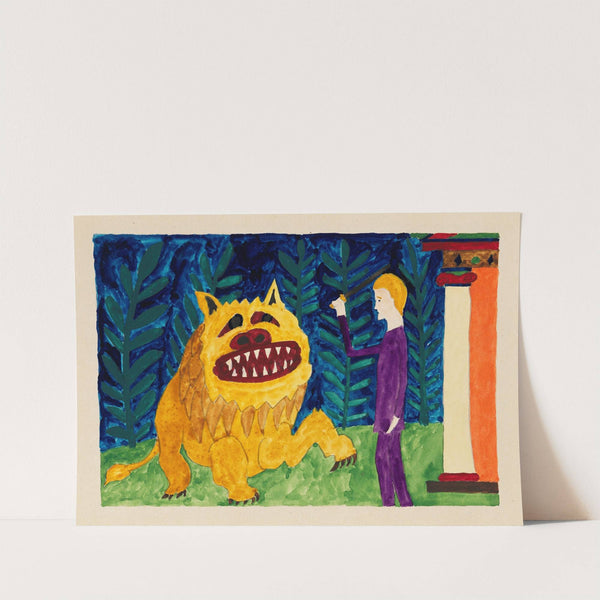 Herkules und der Nemeische Löwe by Paul Goesch